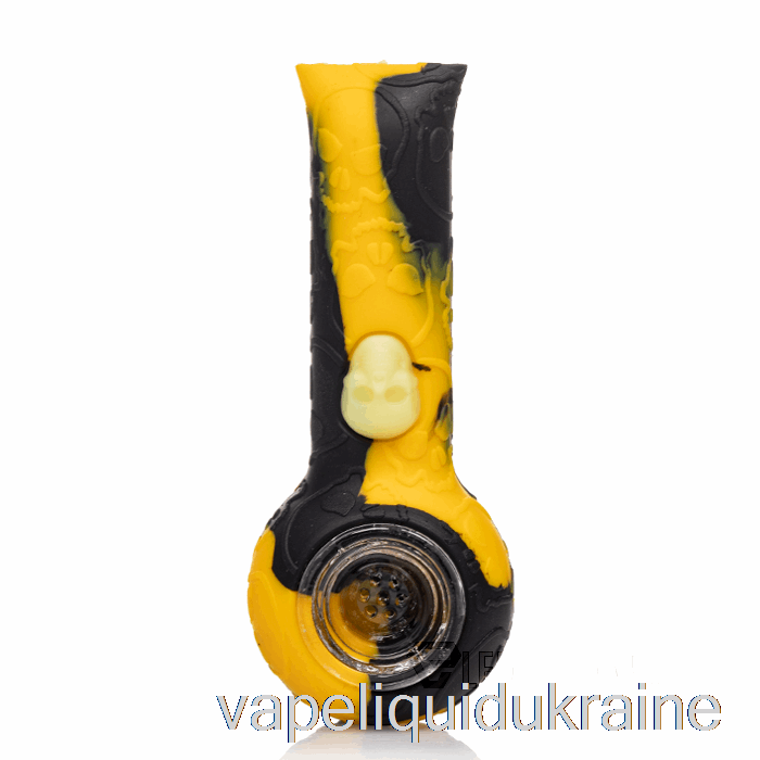Vape Liquid Ukraine Stratus Silicone Skull Hand Pipe Sol (Black / Yellow)